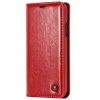Etui iPhone XR aspect Cuir Caseme Rouge