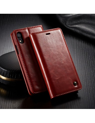 Etui iPhone XR aspect Cuir Caseme
