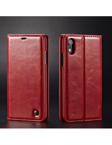 Etui iPhone XR aspect Cuir Caseme
