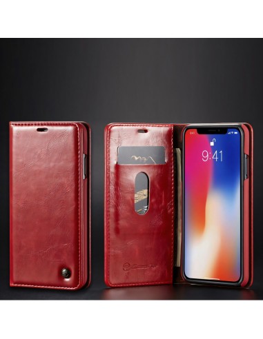 Etui iPhone XR aspect Cuir Caseme