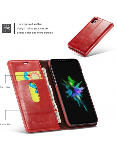 Etui iPhone XR aspect Cuir Caseme