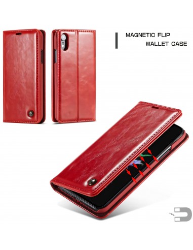 Etui iPhone XR aspect Cuir Caseme