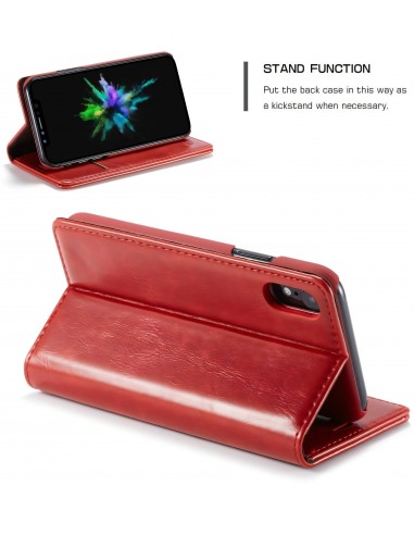 Etui iPhone XR aspect Cuir Caseme