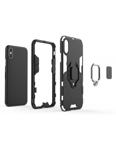 Coque iPhone XS antichocs hybride avec anneau