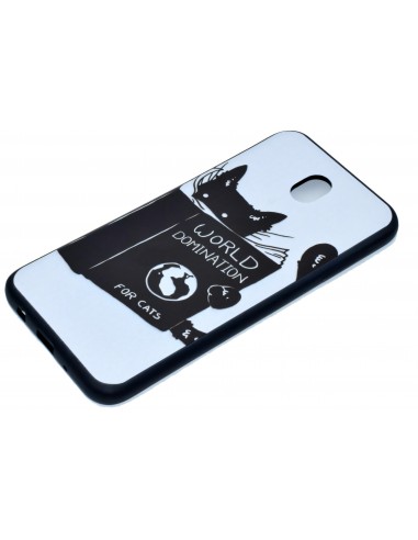 Coque silicone Galaxy J3 2017 / J3 Pro Cat reading