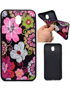 Coque silicone Galaxy J3 2017 / J3 Pro Fleurs colorés