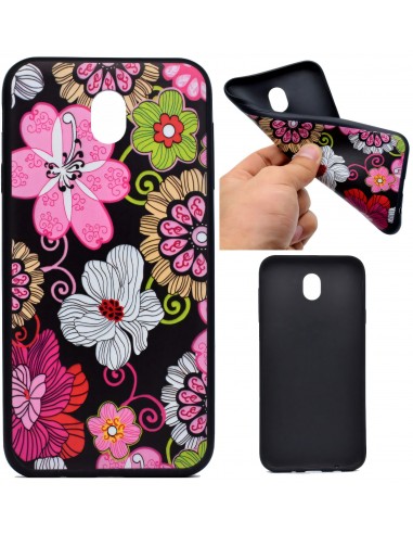 Coque silicone Galaxy J3 2017 / J3 Pro Fleurs colorés
