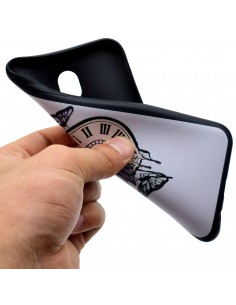 Coque silicone Galaxy J3 2017 / J3 Pro Horloge Blanc