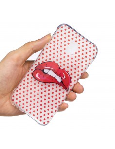 Coque silicone Galaxy J3 2017 / J3 Pro Lèvres Rouge