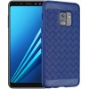Coque silicone Galaxy A8 plus 2018 Tissé Baseus Bleu foncé