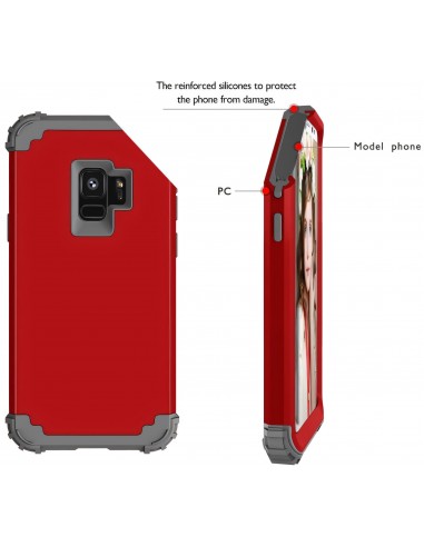 Coque hybride antichoc Galaxy S9 en 3 éléments