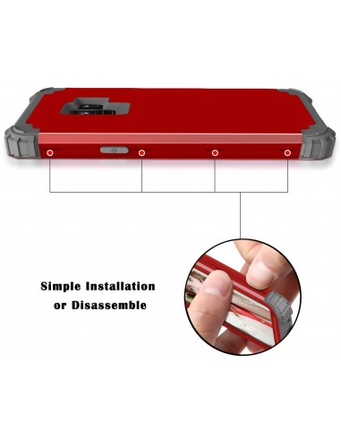 Coque hybride antichoc Galaxy S9 en 3 éléments