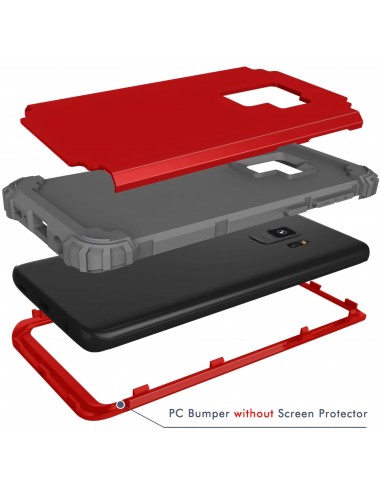 Coque hybride antichoc Galaxy S9 en 3 éléments
