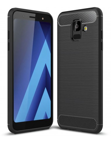 Coque Galaxy A6 2018 silicone style fibre de carbone