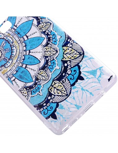 Coque silicone Galaxy Note 9 Diamants 3D Blue flower
