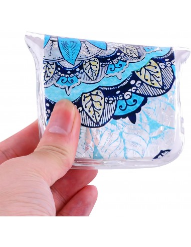 Coque silicone Galaxy Note 9 Diamants 3D Blue flower