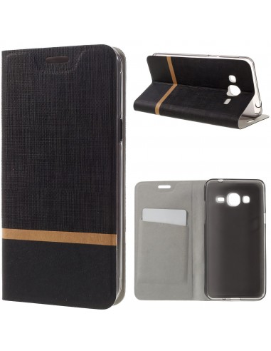 Etui portefeuille Samsung Galaxy J3 et J3 2016 Cross
