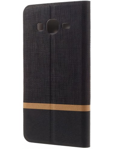 Etui portefeuille Samsung Galaxy J3 et J3 2016 Cross