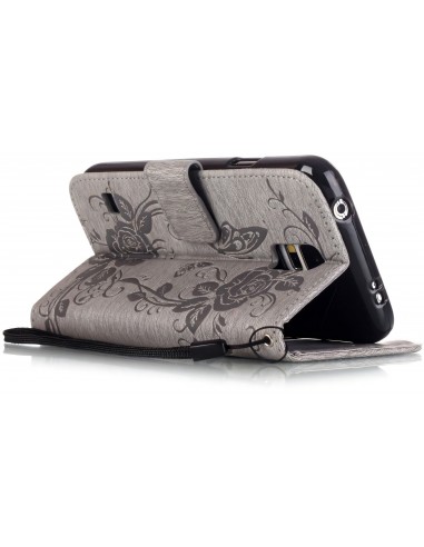 Etui portefeuille Samsung Galaxy S5 Fleurs et papillons