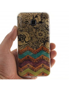 Coque silicone Galaxy J3 / Galaxy J3 2016 Fleurs Jaune