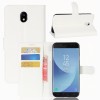 Etui portefeuille Galaxy J5 2017 Style cuir Blanc