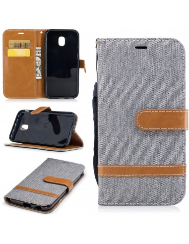 Etui portefeuille Galaxy J3 2017 Jean