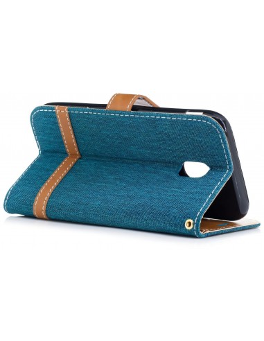 Etui portefeuille Galaxy J3 2017 Jean