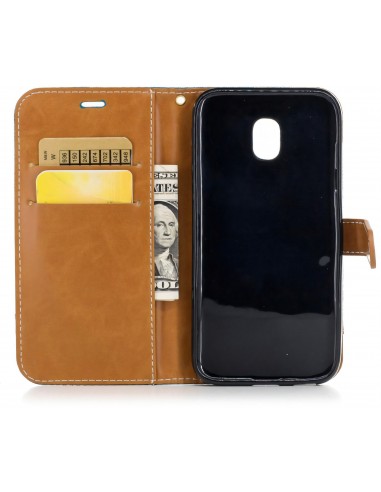 Etui portefeuille Galaxy J3 2017 Jean