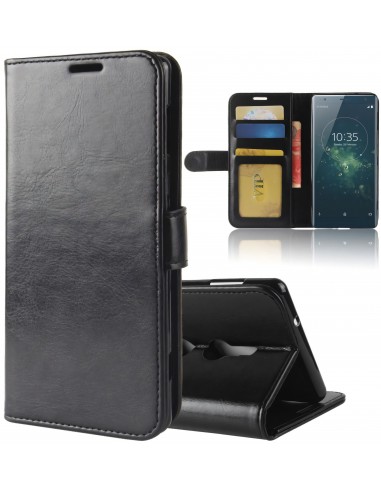 Etui portefeuille Sony Xperia XZ2 Crazy horse