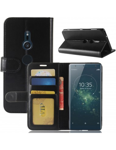 Etui portefeuille Sony Xperia XZ2 Crazy horse