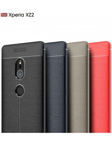 Coque silicone Xperia XZ2 Litchi