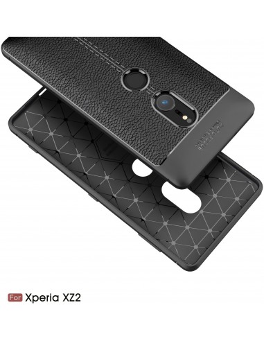 Coque silicone Xperia XZ2 Litchi