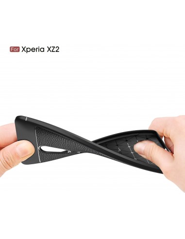 Coque silicone Xperia XZ2 Litchi