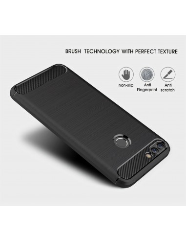 Coque silicone Huawei P Smart Style fibre de carbone