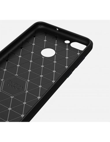 Coque silicone Huawei P Smart Style fibre de carbone