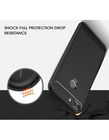 Coque silicone Huawei P Smart Style fibre de carbone