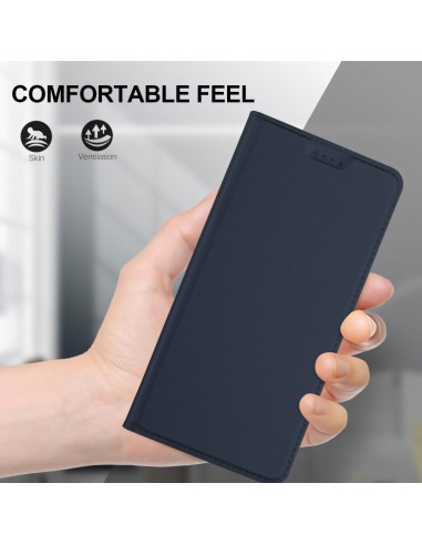 Etui portefeuille Huawei P Smart avec contour silicone