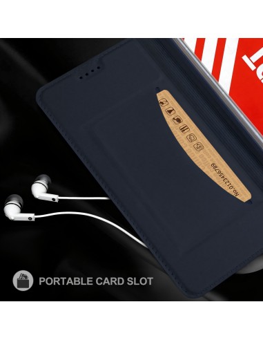 Etui portefeuille Huawei P Smart avec contour silicone