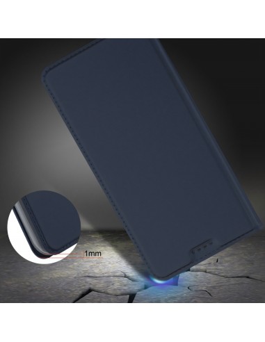 Etui portefeuille Huawei P Smart avec contour silicone