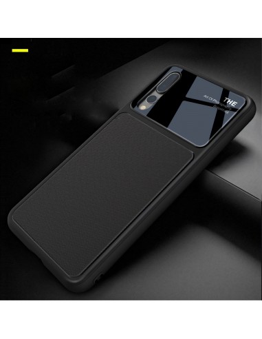 Coque silicone Huawei P20 Pro avec partie en verre Lenuo