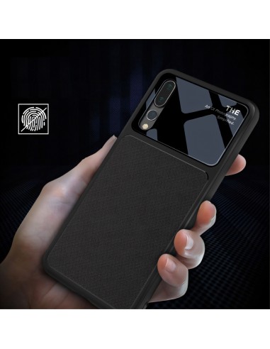 Coque silicone Huawei P20 Pro avec partie en verre Lenuo