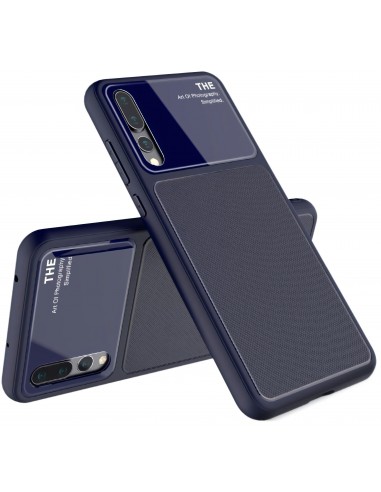 Coque silicone Huawei P20 Pro avec partie en verre Lenuo