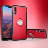 Coque antichoc Huawei P20 Pro style fibre de carbone Rouge