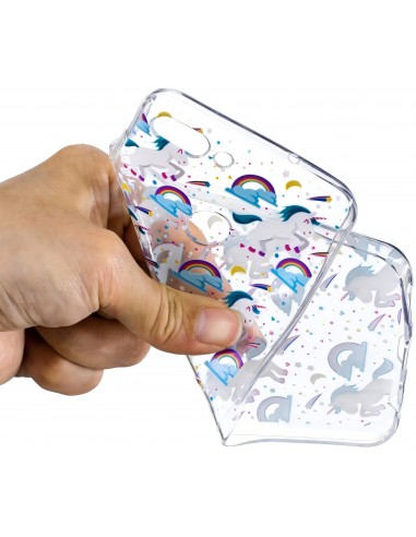 Coque silicone Huawei P Smart Licornes et Arc-en-ciels