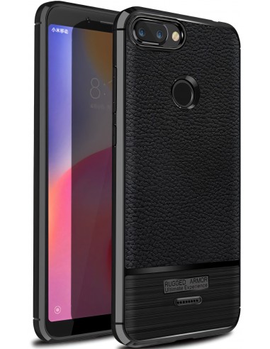 Coque silicone Xiaomi Redmi 6 Litchi brossé