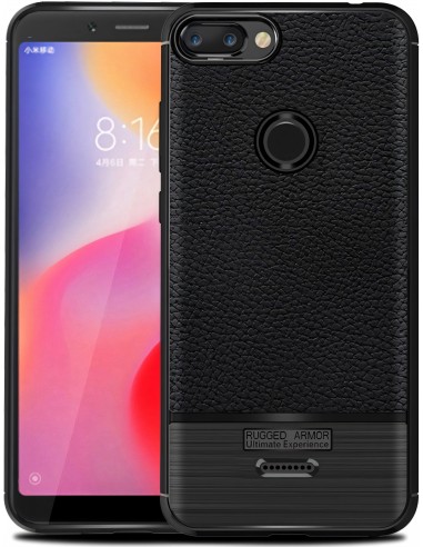 Coque silicone Xiaomi Redmi 6 Litchi brossé