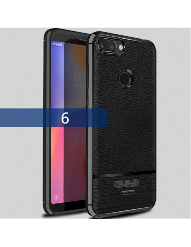 Coque silicone Xiaomi Redmi 6 Litchi brossé