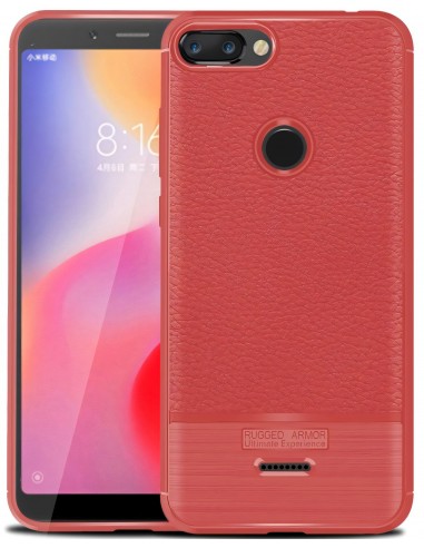 Coque silicone Xiaomi Redmi 6 Litchi brossé