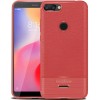 Coque silicone Xiaomi Redmi 6 Litchi brossé Rouge