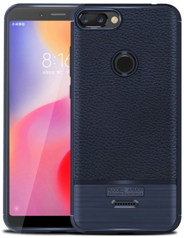 Coque silicone Xiaomi Redmi 6 Litchi brossé